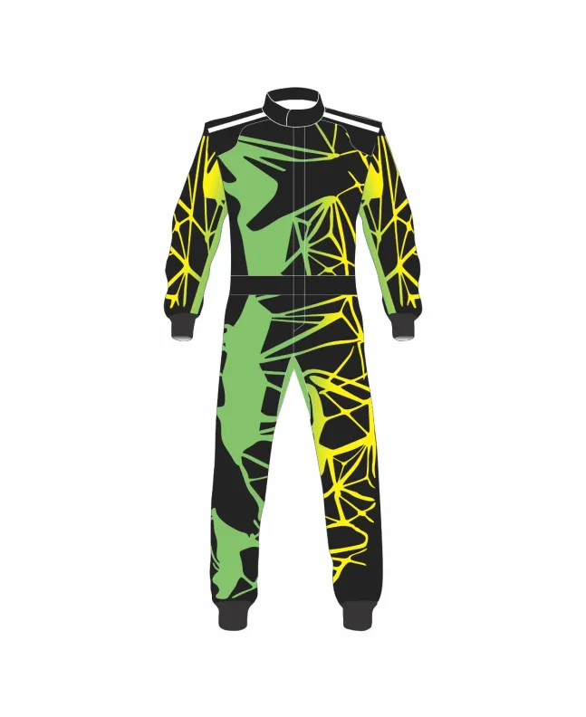 Black-Green-Yellow-Kart-Racing-Suit-Front-View