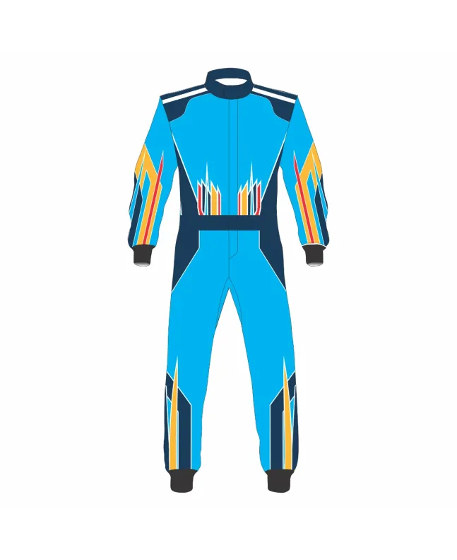 Blue-Multi-Color-Kart-Racin-Suit-Front-View