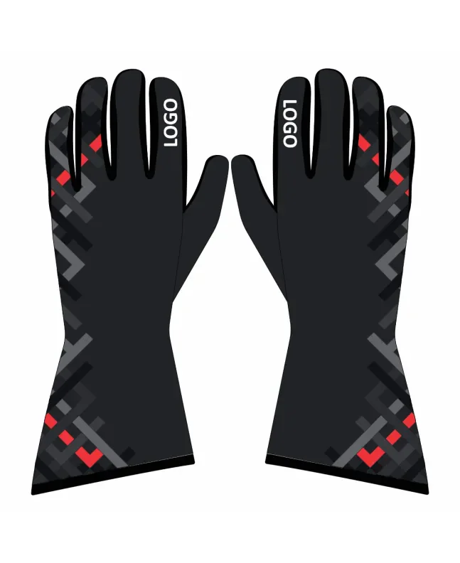 Kart-Racing-Gloves-Black-Front-View