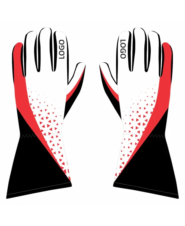 Kart-Racing-Gloves-Red-Front-View