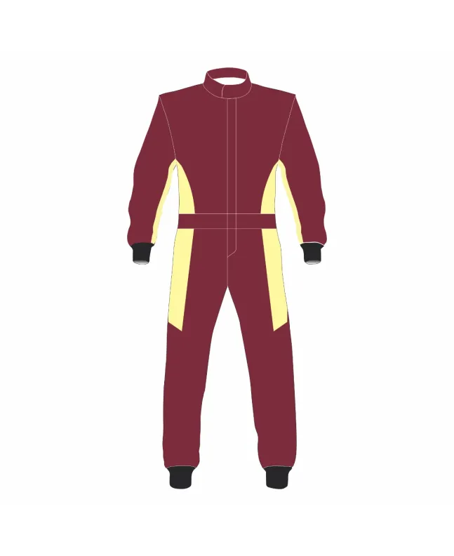 Maroon-Careem-Kart-Racing-Suit-Front-View