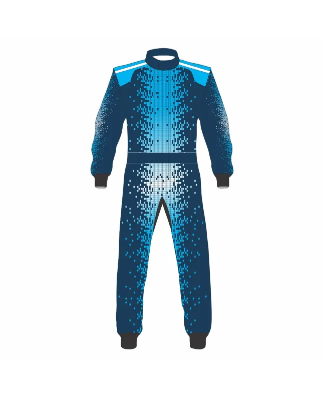 Navy-Doted-Blue-Kart-Racing-Suit-Front-View