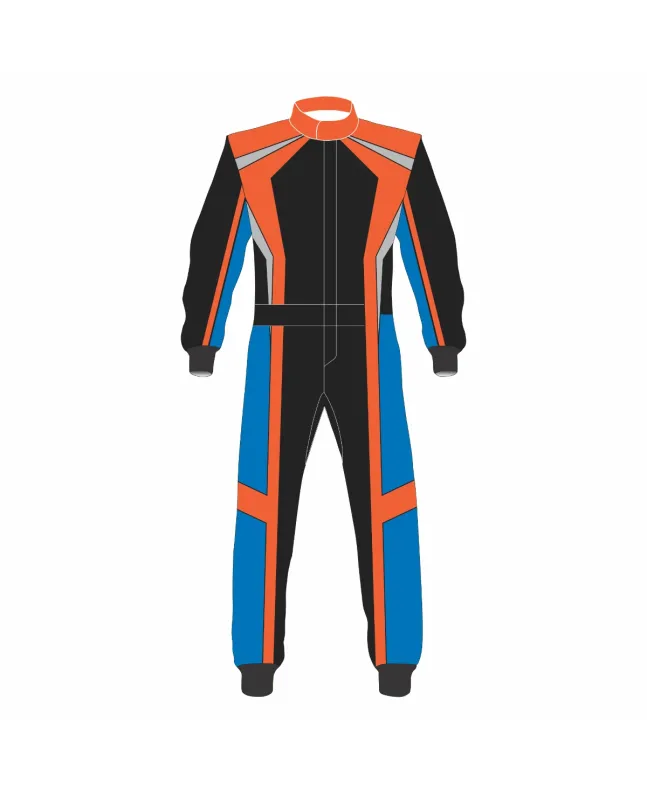 Orange-Black-Royal-Kart-Racing-Suit-Front-View