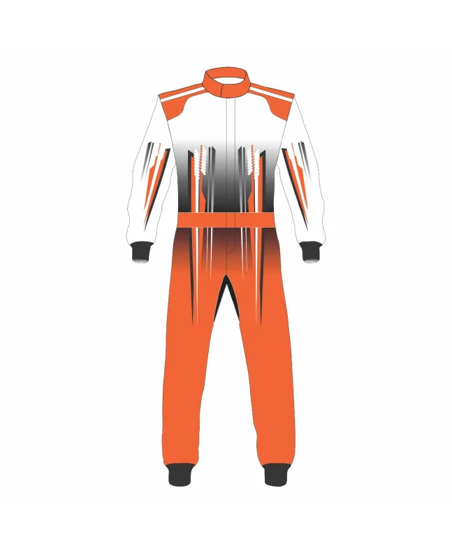 Orange-Grey-White-Kart-Racing-Suit-Front-View