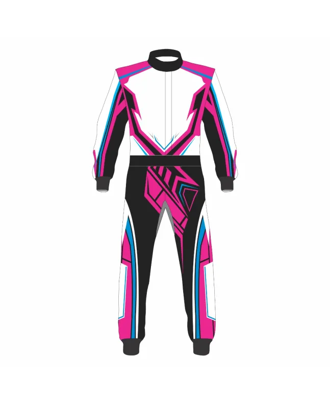 Pink-Black-White-Kart-Racing-Suit-Front-View
