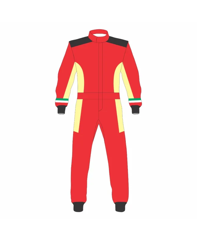 Red-Cream-Kart-Racing-Suit-Front-View