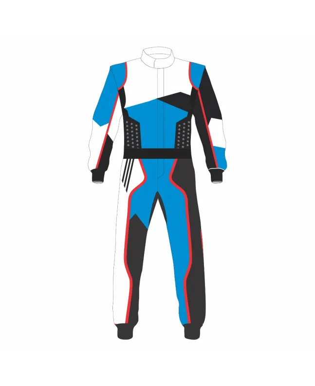 Royal-Blue-White-Kart-Racing-Suit-Front-View