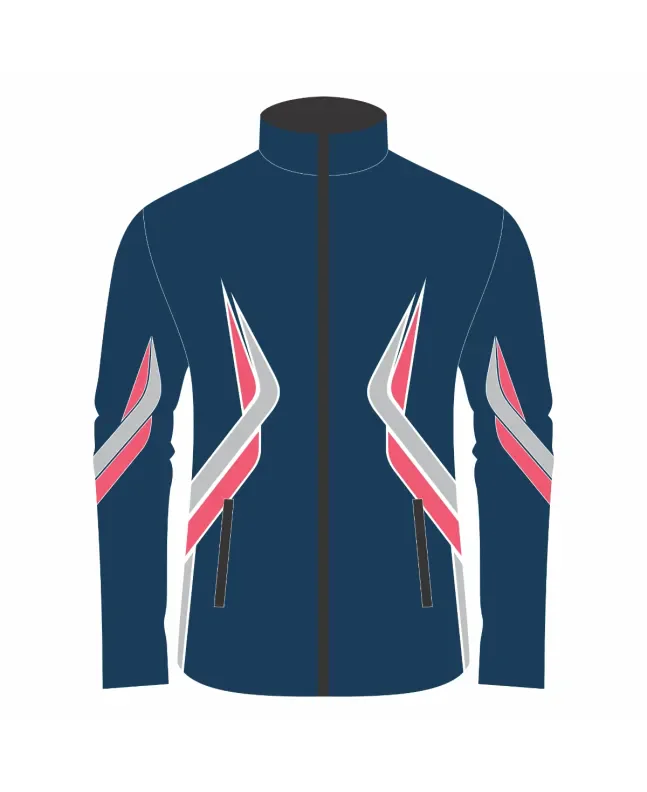 Team-Jacket-Windbreaker-Softshell-Jacket-Blue-Pink-Grey-Front-View