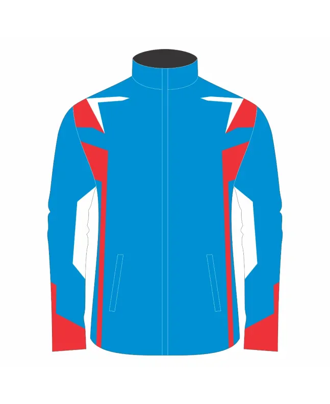 Team-Jacket-Windbreaker-Softshell-Jacket-Blue-Red-Front-View