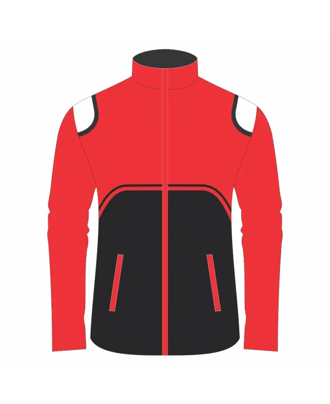Team-Jacket-Windbreaker-Softshell-Jacket-Red-Black-Front-View