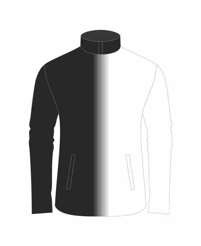 Team-Jacket-Windbreaker-Softshell-Jacket-White-Black-Front-View