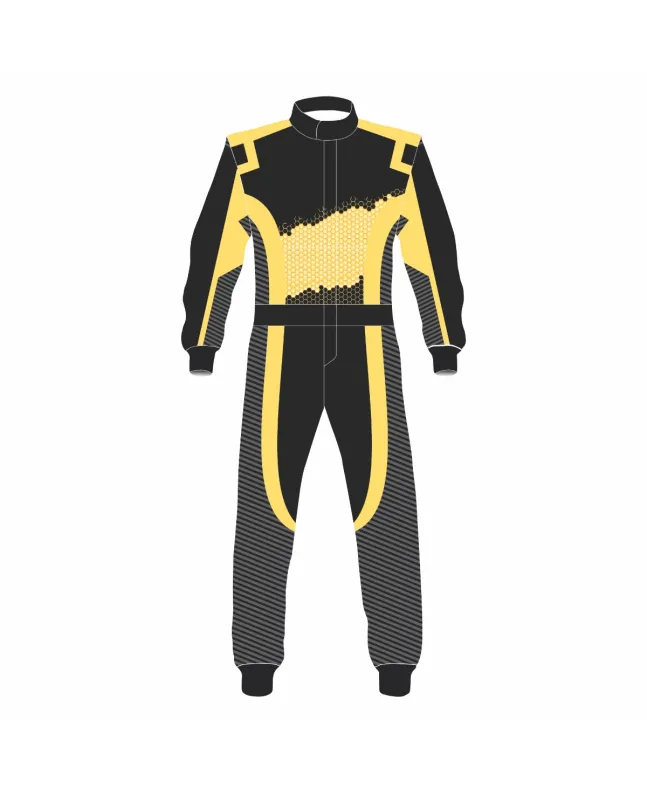 Yellow-Honey-Kart-Racing-Suit-Front-View