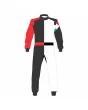 Black-Red-White-Italy-Kart-Racing-Suit-Front-View