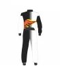 Black-White-Orange-Wings-KArt-Racing-Suit-Back-View