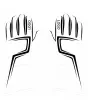 Kart-Racing-Gloves-Black-White-Front-View
