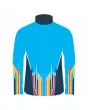 Team-Jacket-Windbreaker-Softshell-Jacket-Blue-Flame-Front-View