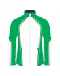 Team-Jacket-Windbreaker-Softshell-Jacket-Green-White-Front-View