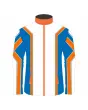Team-Jacket-Windbreaker-Softshell-Jacket-White-Blue-Orange-Front-View