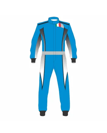 Blue-Silver-Kart-Racing-Suit-Front-View