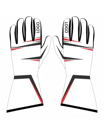 Kart-Racing-Gloves-White-Red-Front-View