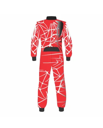 Red-Silver-Kart-Racing-Suit-Front-View
